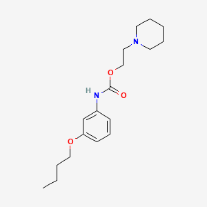 Carbamic acid, (3-butoxyphenyl)-, 2-(1-piperidinyl)ethyl ester