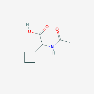 molecular formula C8H13NO3 B1432455 2-Cyclobutyl-2-acetamidoacetic acid CAS No. 49607-07-0