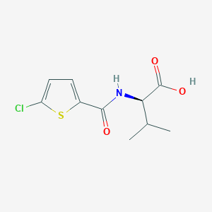 molecular formula C10H12ClNO3S B1432456 (2R)-2-[(5-chlorothiophen-2-yl)formamido]-3-methylbutanoic acid CAS No. 1568148-38-8