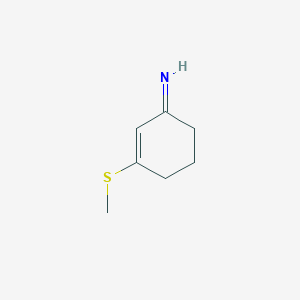 molecular formula C7H11NS B14324601 3-(Methylsulfanyl)cyclohex-2-en-1-imine CAS No. 106055-10-1