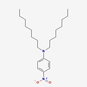 molecular formula C22H38N2O2 B14324604 Benzenamine, 4-nitro-N,N-dioctyl- CAS No. 107613-19-4