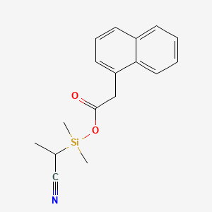 molecular formula C17H19NO2Si B14324615 1-naphthaleneacetic Acid, (1-cyanoethyl)dimethylsilyl Ester CAS No. 106865-05-8