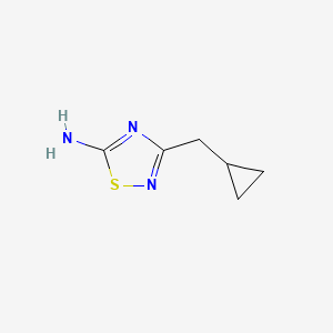 B1432465 3-(Cyclopropylmethyl)-1,2,4-thiadiazol-5-amine CAS No. 1538401-81-8