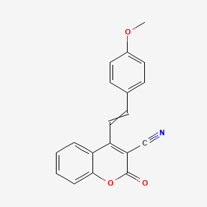 4-[2-(4-Methoxyphenyl)ethenyl]-2-oxo-2H-1-benzopyran-3-carbonitrile