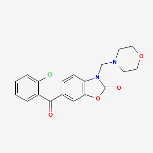 molecular formula C19H17ClN2O4 B14324662 6-(2-Chlorobenzoyl)-3-[(morpholin-4-yl)methyl]-1,3-benzoxazol-2(3H)-one CAS No. 111858-60-7