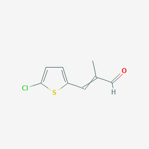 B1432467 3-(5-Chlorothiophen-2-yl)-2-methylprop-2-enal CAS No. 1563958-97-3