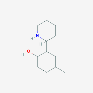 molecular formula C12H23NO B1432468 4-甲基-2-(哌啶-2-基)环己醇 CAS No. 1559114-54-3