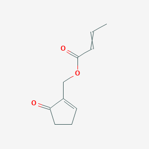 molecular formula C10H12O3 B14324727 (5-Oxocyclopent-1-en-1-yl)methyl but-2-enoate CAS No. 106281-46-3