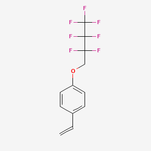 molecular formula C12H9F7O B14324748 1-Ethenyl-4-(2,2,3,3,4,4,4-heptafluorobutoxy)benzene CAS No. 111144-99-1