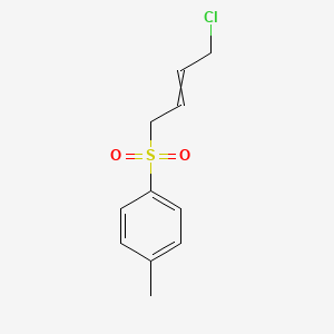 molecular formula C11H13ClO2S B14324758 Benzene, 1-[(4-chloro-2-butenyl)sulfonyl]-4-methyl- CAS No. 108320-20-3