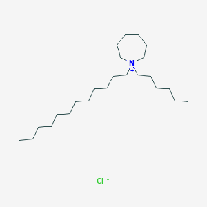 molecular formula C24H50ClN B14324768 1-Dodecyl-1-hexylazepan-1-ium chloride CAS No. 105361-13-5