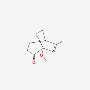 molecular formula C11H16O2 B14324802 1-Methoxy-6-methylbicyclo[3.2.2]non-6-en-2-one CAS No. 106004-16-4