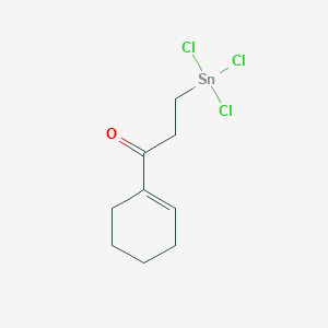 molecular formula C9H13Cl3OSn B14324865 1-(Cyclohex-1-en-1-yl)-3-(trichlorostannyl)propan-1-one CAS No. 101653-06-9