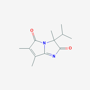 molecular formula C12H16N2O2 B14324871 3,6,7-Trimethyl-3-(propan-2-yl)-3H-pyrrolo[1,2-a]imidazole-2,5-dione CAS No. 110124-32-8