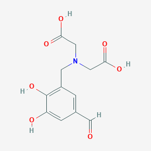 molecular formula C12H13NO7 B14324875 Glycine, N-(carboxymethyl)-N-[(5-formyl-2,3-dihydroxyphenyl)methyl]- CAS No. 102038-88-0