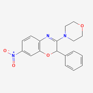 molecular formula C18H17N3O4 B14324878 3-(Morpholin-4-yl)-7-nitro-2-phenyl-2H-1,4-benzoxazine CAS No. 105162-47-8