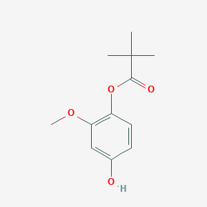 molecular formula C12H16O4 B14324891 4-Hydroxy-2-methoxyphenyl 2,2-dimethylpropanoate CAS No. 109060-15-3