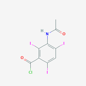 molecular formula C9H5ClI3NO2 B14324913 3-Acetamido-2,4,6-triiodobenzoyl chloride CAS No. 104614-76-8