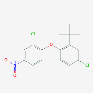 molecular formula C16H15Cl2NO3 B14324952 1-(2-tert-Butyl-4-chlorophenoxy)-2-chloro-4-nitrobenzene CAS No. 104167-75-1