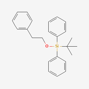 molecular formula C24H28OSi B14324959 Silane, (1,1-dimethylethyl)diphenyl(2-phenylethoxy)- CAS No. 105966-41-4