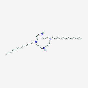 molecular formula C36H76N4 B14324970 1,9-Didodecyl-1,5,9,13-tetraazacyclohexadecane CAS No. 110076-38-5