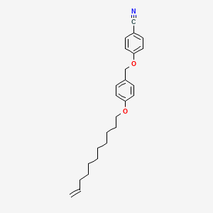 molecular formula C25H31NO2 B14324982 4-({4-[(Undec-10-en-1-yl)oxy]phenyl}methoxy)benzonitrile CAS No. 111073-46-2