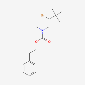 molecular formula C16H24BrNO2 B14325005 2-Phenylethyl (2-bromo-3,3-dimethylbutyl)methylcarbamate CAS No. 106693-16-7