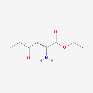 molecular formula C8H13NO3 B14325025 Ethyl 2-amino-4-oxohex-2-enoate CAS No. 110578-37-5