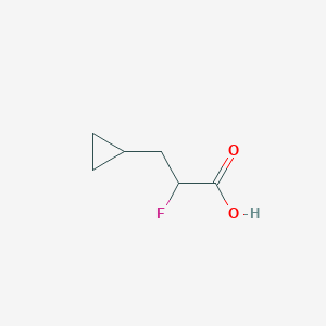 molecular formula C6H9FO2 B1432504 3-Cyclopropyl-2-fluoropropanoic acid CAS No. 1525966-80-6