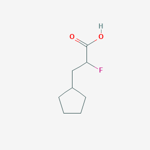 molecular formula C8H13FO2 B1432505 3-Cyclopentyl-2-fluoropropanoic acid CAS No. 1506049-36-0