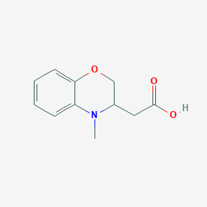 molecular formula C11H13NO3 B1432506 2-(4-methyl-3,4-dihydro-2H-benzo[b][1,4]oxazin-3-yl)acetic acid CAS No. 1368688-55-4