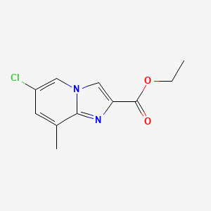 molecular formula C11H11ClN2O2 B1432507 Ethyl 6-chloro-8-methylimidazo[1,2-a]pyridine-2-carboxylate CAS No. 1523464-12-1