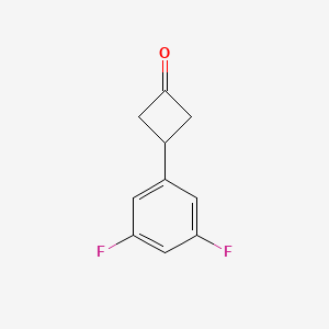 molecular formula C10H8F2O B1432511 3-(3,5-二氟苯基)环丁-1-酮 CAS No. 1509809-62-4