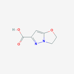 molecular formula C6H6N2O3 B1432518 2,3-二氢吡唑并[5,1-b]恶唑-6-羧酸 CAS No. 1239722-75-8