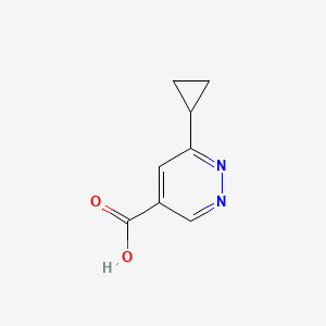 molecular formula C8H8N2O2 B1432525 6-环丙基哒嗪-4-羧酸 CAS No. 1480665-25-5