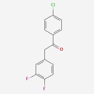 molecular formula C14H9ClF2O B1432533 1-(4-氯苯基)-2-(3,4-二氟苯基)乙酮 CAS No. 1373156-53-6
