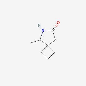 molecular formula C8H13NO B1432537 5-Methyl-6-azaspiro[3.4]octan-7-one CAS No. 1536763-23-1