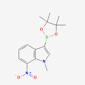 molecular formula C15H19BN2O4 B1432540 1-Methyl-7-nitro-3-(4,4,5,5-tetramethyl-1,3,2-dioxaborolan-2-yl)indole CAS No. 1313760-81-4