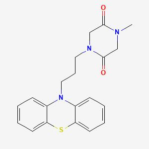 2,5-Piperazinedione, 1-methyl-4-(3-(10H-phenothiazin-10-yl)propyl)-