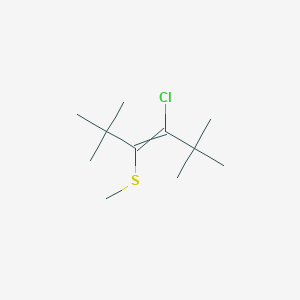 3-Chloro-2,2,5,5-tetramethyl-4-(methylsulfanyl)hex-3-ene