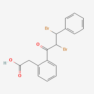 [2-(2,3-Dibromo-3-phenylpropanoyl)phenyl]acetic acid