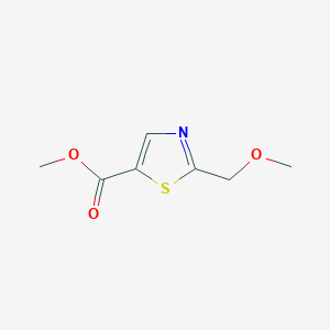 molecular formula C7H9NO3S B1432551 Methyl 2-(methoxymethyl)-1,3-thiazole-5-carboxylate CAS No. 1512499-99-8