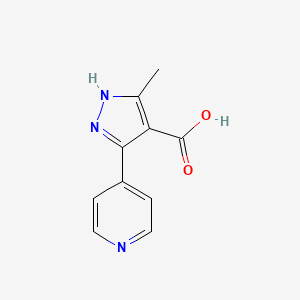 molecular formula C10H9N3O2 B1432556 5-methyl-3-(pyridin-4-yl)-1H-pyrazole-4-carboxylic acid CAS No. 1429505-75-8