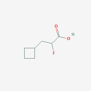 molecular formula C7H11FO2 B1432563 3-Cyclobutyl-2-fluoropropanoic acid CAS No. 1531971-51-3