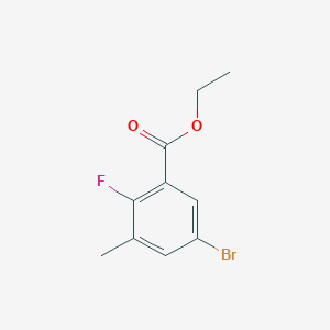 molecular formula C10H10BrFO2 B1432564 5-溴-2-氟-3-甲基苯甲酸乙酯 CAS No. 1515410-82-8