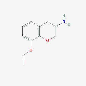 molecular formula C11H15NO2 B1432571 8-乙氧色满-3-胺 CAS No. 1337158-48-1