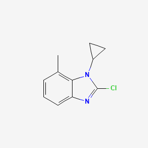 molecular formula C11H11ClN2 B1432575 2-Chloro-1-cyclopropyl-7-methyl-1H-benzo[d]imidazole CAS No. 1551302-93-2