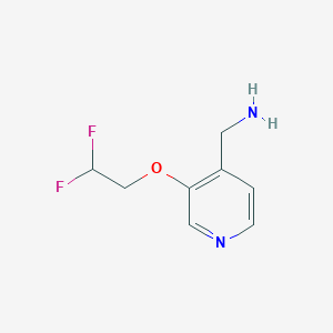 molecular formula C8H10F2N2O B1432577 (3-(2,2-二氟乙氧基)吡啶-4-基)甲胺 CAS No. 1555456-91-1