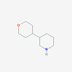 molecular formula C10H19NO B1432582 3-(Oxan-4-yl)piperidine CAS No. 1369346-64-4