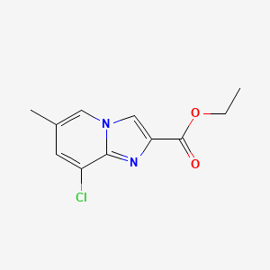 molecular formula C11H11ClN2O2 B1432594 8-氯-6-甲基咪唑并[1,2-a]吡啶-2-羧酸乙酯 CAS No. 1522191-12-3